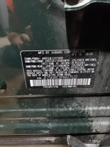 2023 SUBARU FORESTER TOURING  