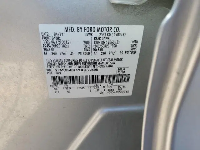 2013 FORD EDGE LIMITED  