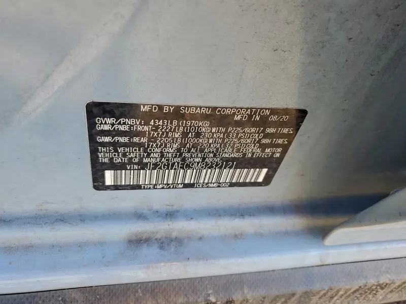 2021 SUBARU CROSSTREK PREMIUM  