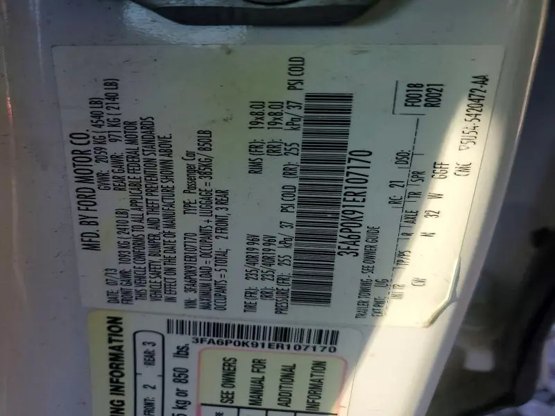 2014 FORD FUSION TITANIUM  