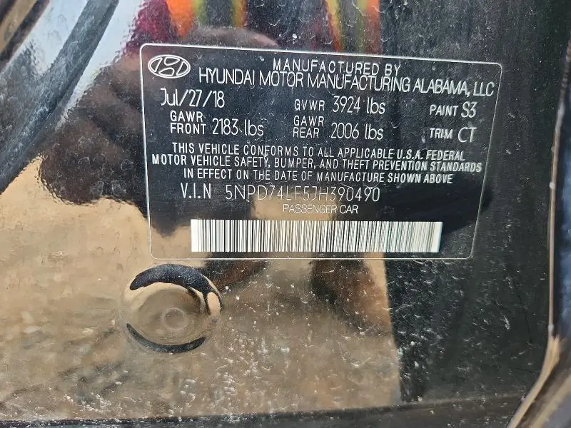 2018 HYUNDAI ELANTRA SE  