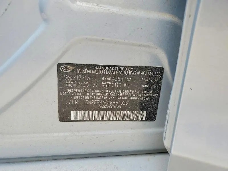 2014 HYUNDAI SONATA GLS  