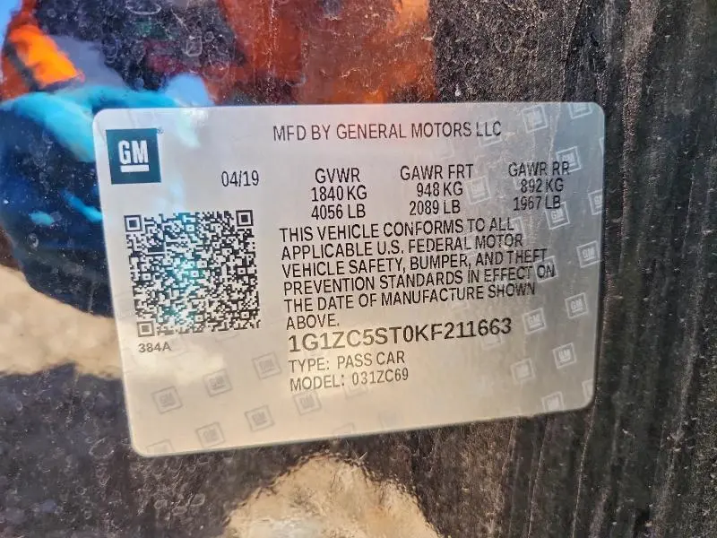 2019 CHEVROLET MALIBU LS  