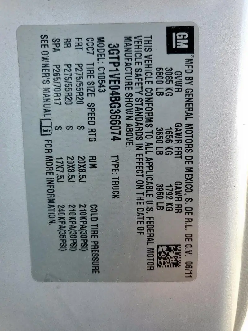 2011 GMC SIERRA C1500 SLE  