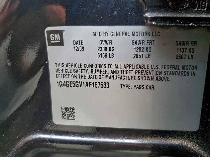 2010 BUICK LACROSSE CXS  