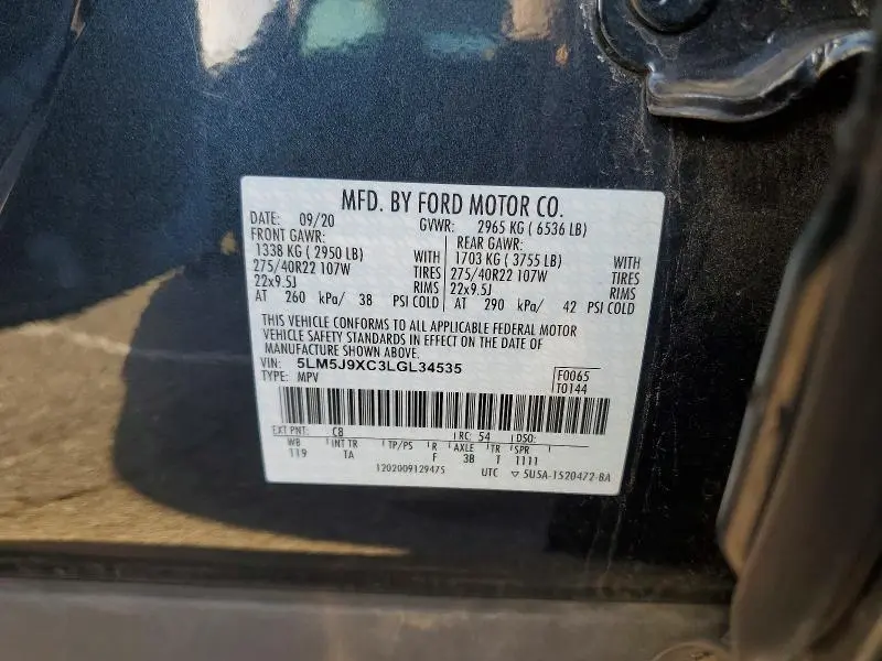 2020 LINCOLN AVIATOR BLACK LABEL  