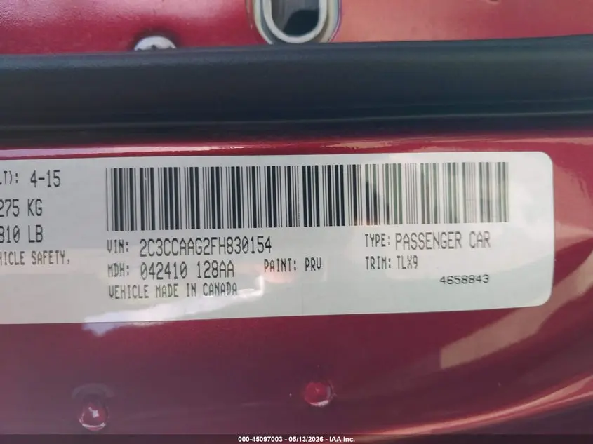 2015 CHRYSLER 300 LIMITED