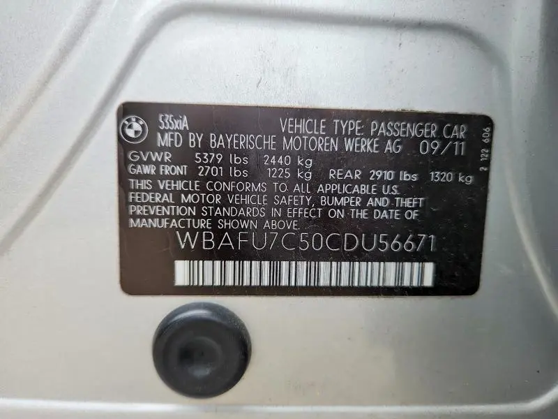 2012 BMW 535 XI  