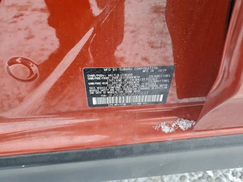 2025 SUBARU CROSSTREK   