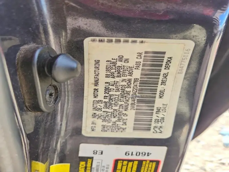2010 TOYOTA COROLLA BASE  