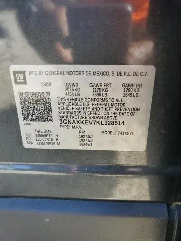 2019 CHEVROLET EQUINOX LT