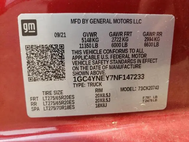 2022 CHEVROLET SILVERADO K2500 HEAVY DUTY LT  