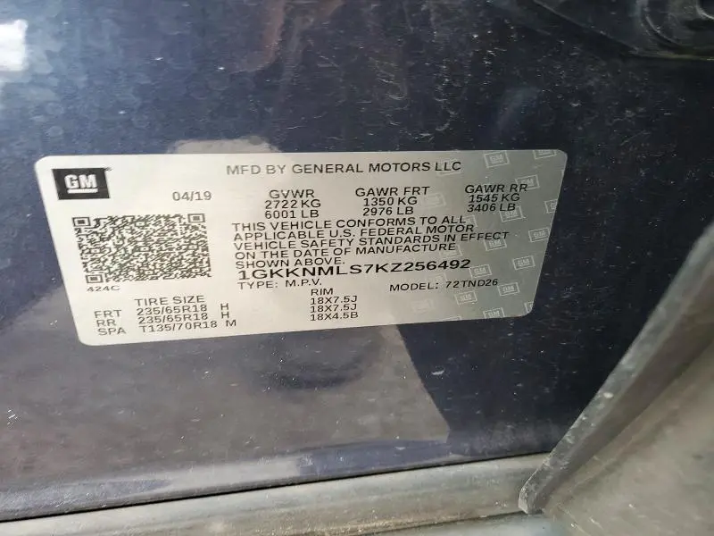 2019 GMC ACADIA SLT-1  