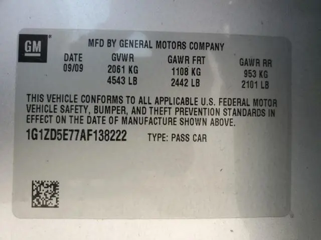 2010 CHEVROLET MALIBU 2LT