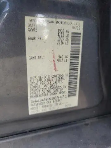 2015 NISSAN ALTIMA 2.5