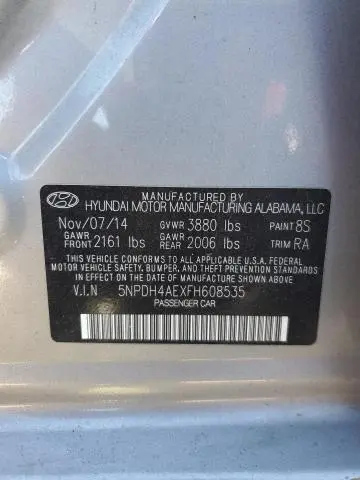 2015 HYUNDAI ELANTRA SE  