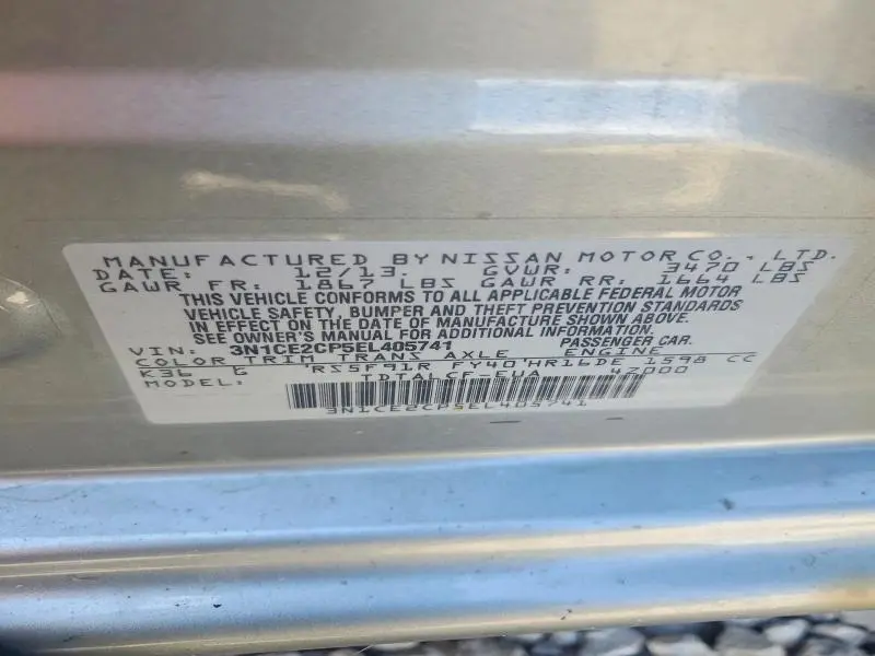 2014 NISSAN VERSA NOTE S  