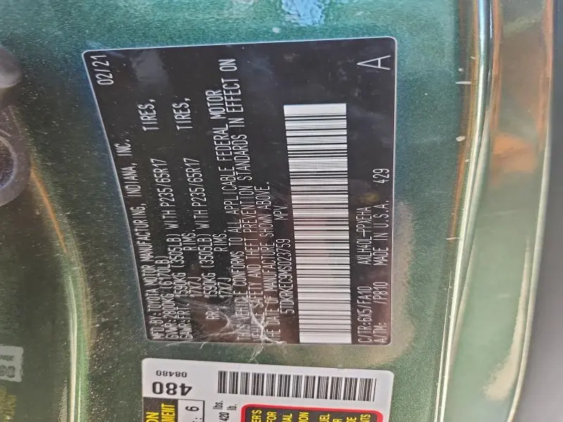 2021 TOYOTA SIENNA LE  