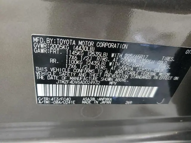 2010 TOYOTA RAV4   