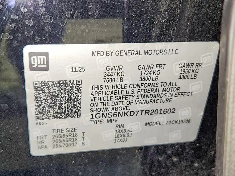 2026 CHEVROLET TAHOE K1500 LT  