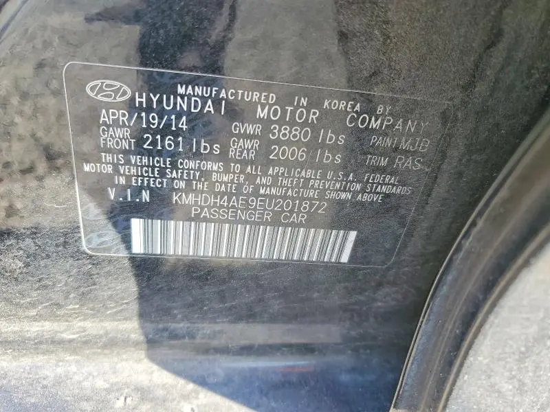 2014 HYUNDAI ELANTRA   