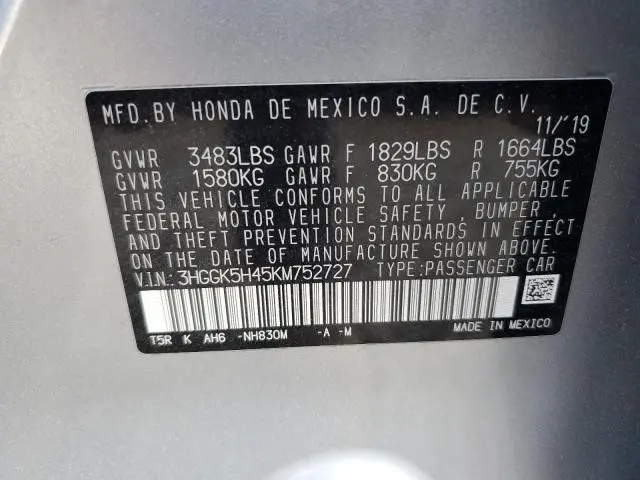 2019 HONDA FIT LX  
