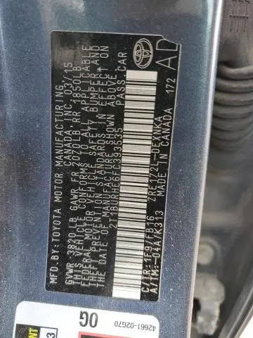 2015 TOYOTA COROLLA L