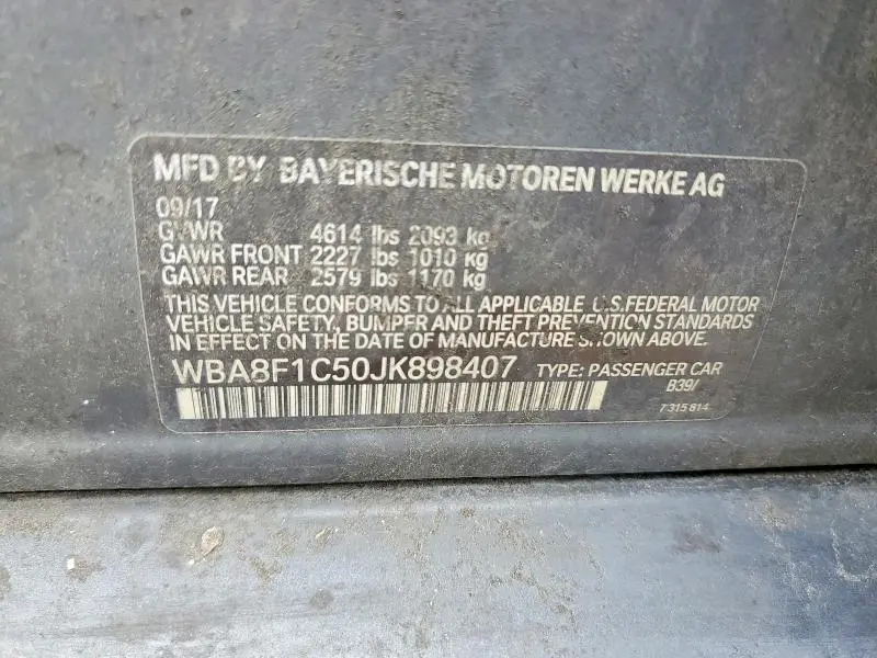 2018 BMW 328 D XDRIVE  