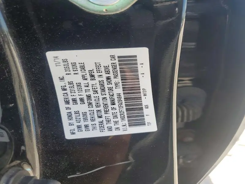 2015 HONDA ACCORD   