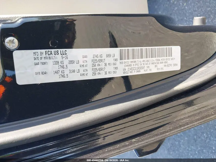 2016 DODGE GRAND CARAVAN SXT