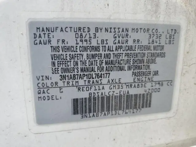 2013 NISSAN SENTRA S  