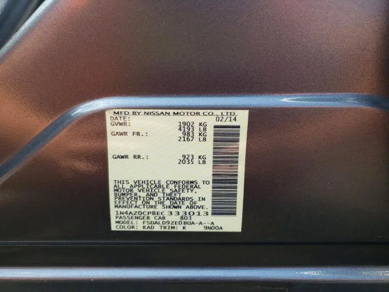2014 NISSAN LEAF SV  