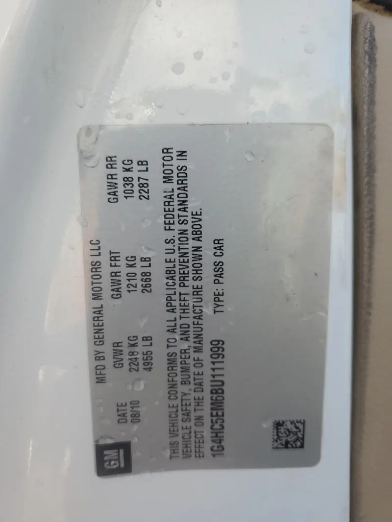 2011 BUICK LUCERNE CXL  