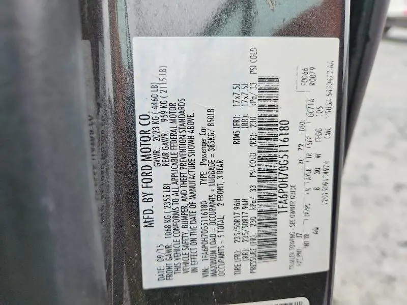 2016 FORD FUSION SE  