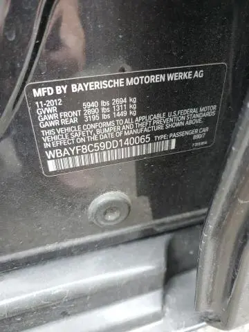 2013 BMW 750 LXI  