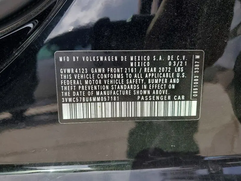 2021 VOLKSWAGEN JETTA S  