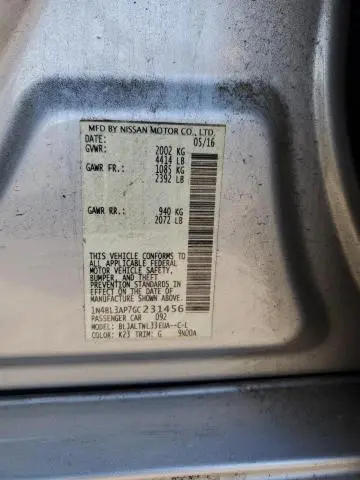 2016 NISSAN ALTIMA 3.5SL  