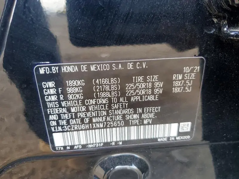 2022 HONDA HR-V SPORT  