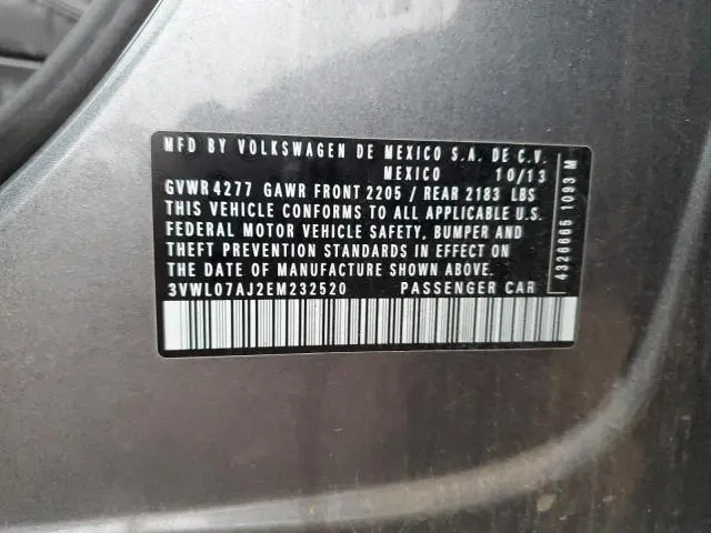 2014 VOLKSWAGEN JETTA SEL  