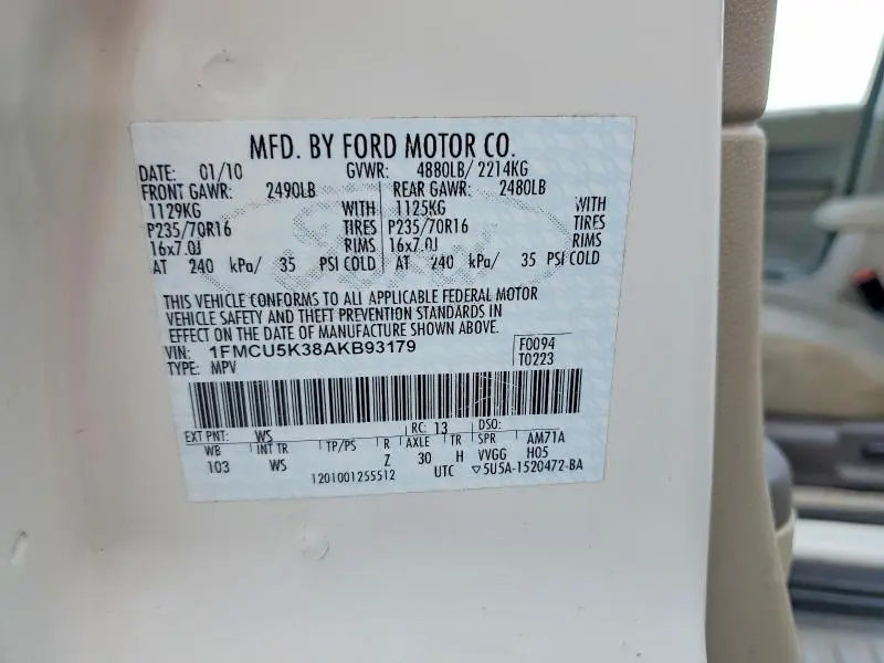 2010 FORD ESCAPE HYBRID  