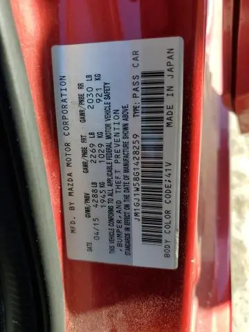 2016 MAZDA 6 GRAND TOURING  