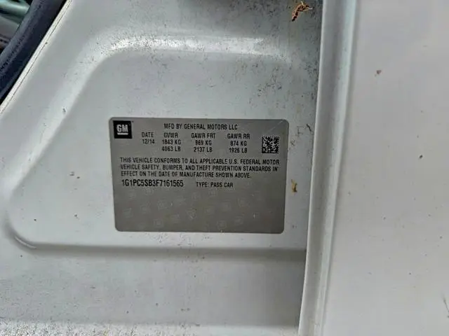 2015 CHEVROLET CRUZE LT  