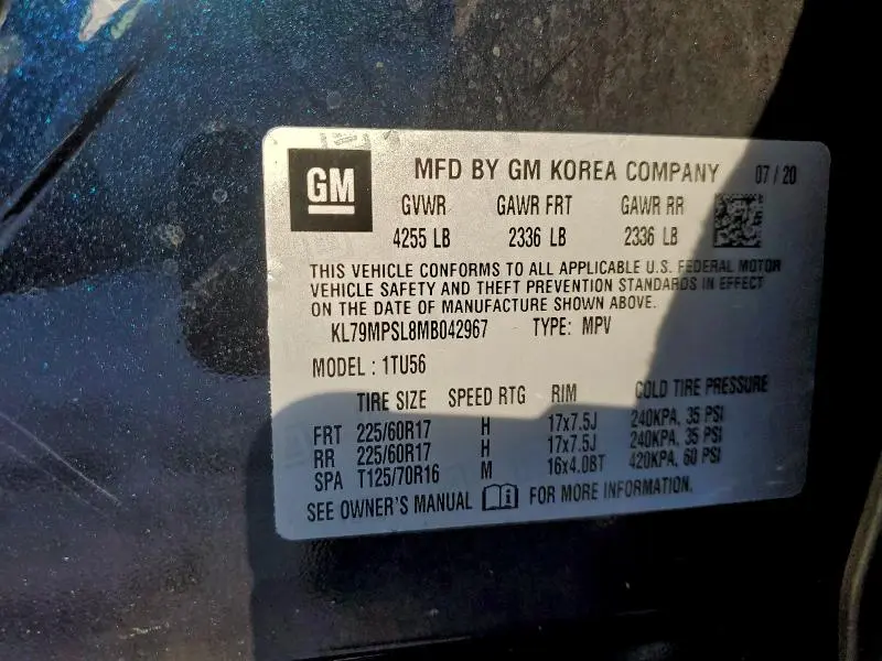 2021 CHEVROLET TRAILBLAZER LT  