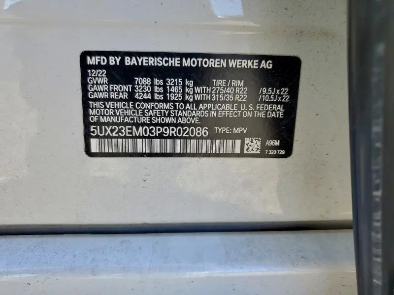 2023 BMW X7 XDRIVE40I  