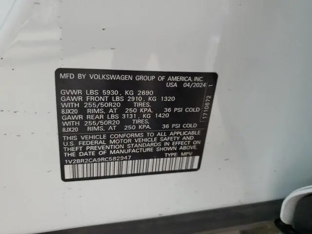 2024 VOLKSWAGEN ATLAS SEL  