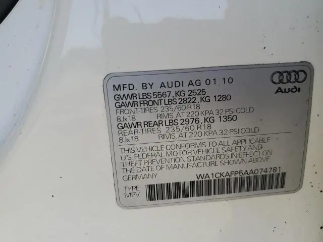 2010 AUDI Q5 PREMIUM  