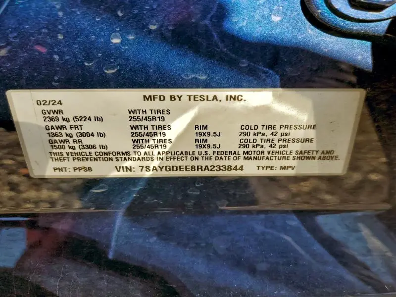 2024 TESLA MODEL Y   