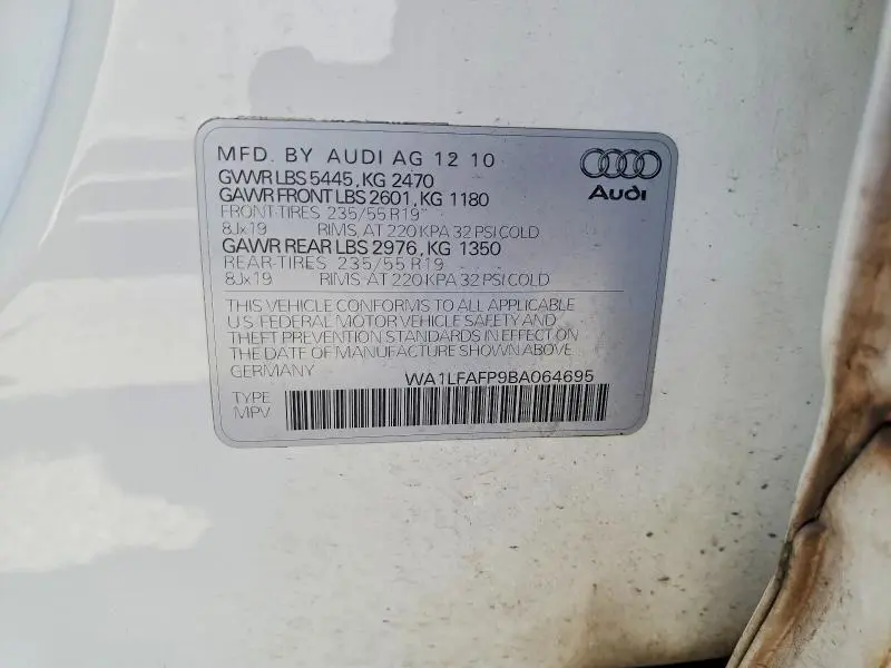2011 AUDI Q5 PREMIUM PLUS  