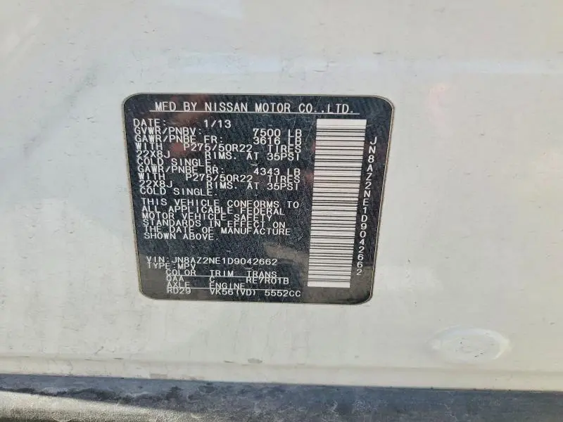 2013 INFINITI QX56 BASE  