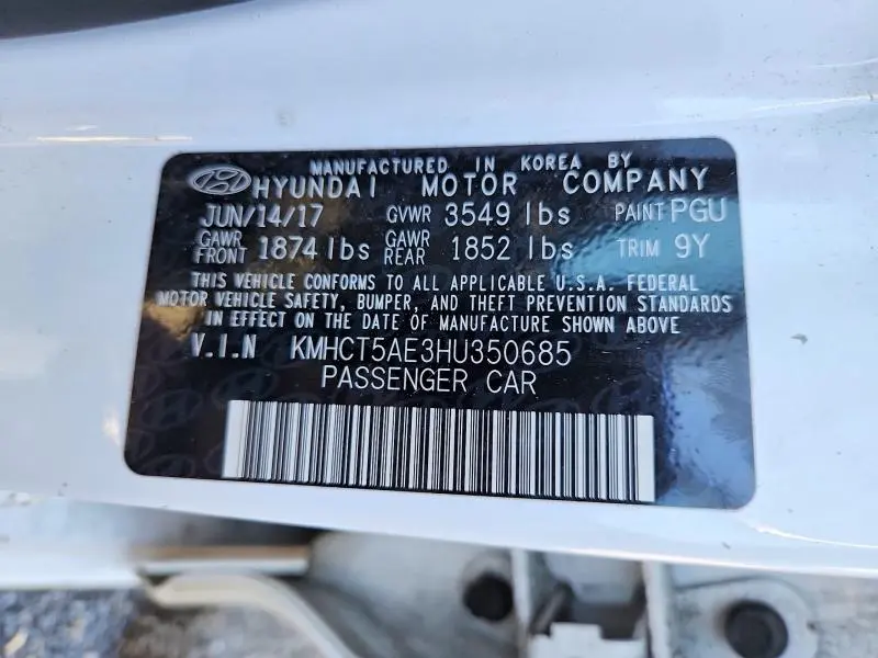 2017 HYUNDAI ACCENT SE  
